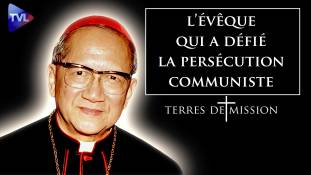 Portrait du cardinal Van Thuan, évêque vietnamien emprisonné treize ans par les communistes pour sa foi chrétienne.